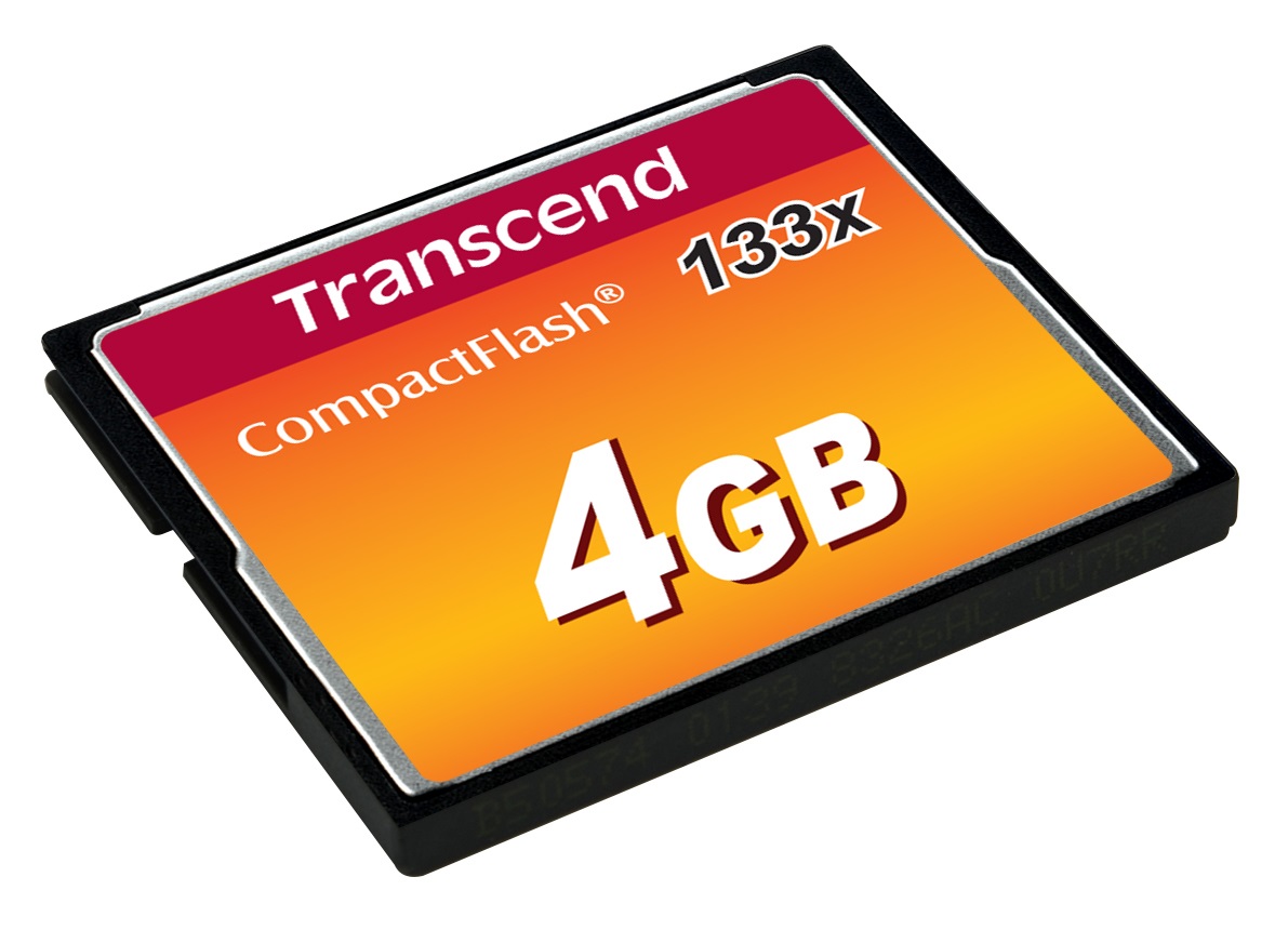 Transcend TS4GCF133 Compact Flash 4 GB - Velocità di lettura fino a 133 MB/s, MLC NAND, ECC integrato
