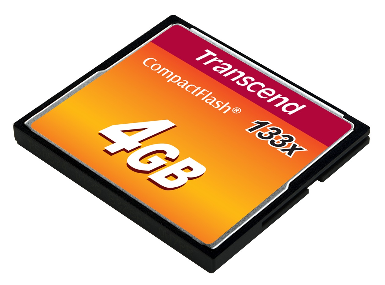 Transcend TS4GCF133 Compact Flash 4 GB - Velocità di lettura fino a 133 MB/s, MLC NAND, ECC integrato