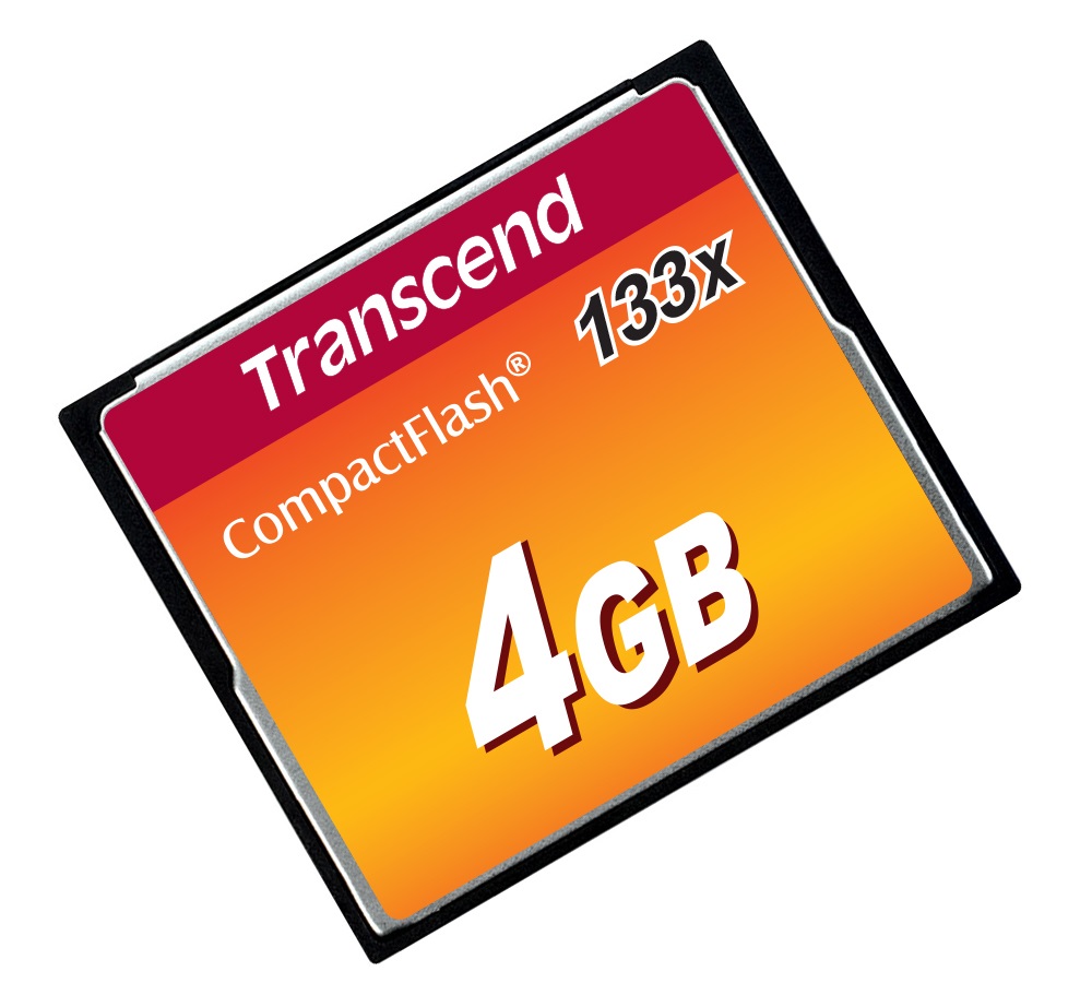 Transcend TS4GCF133 Compact Flash 4 GB - Velocità di lettura fino a 133 MB/s, MLC NAND, ECC integrato