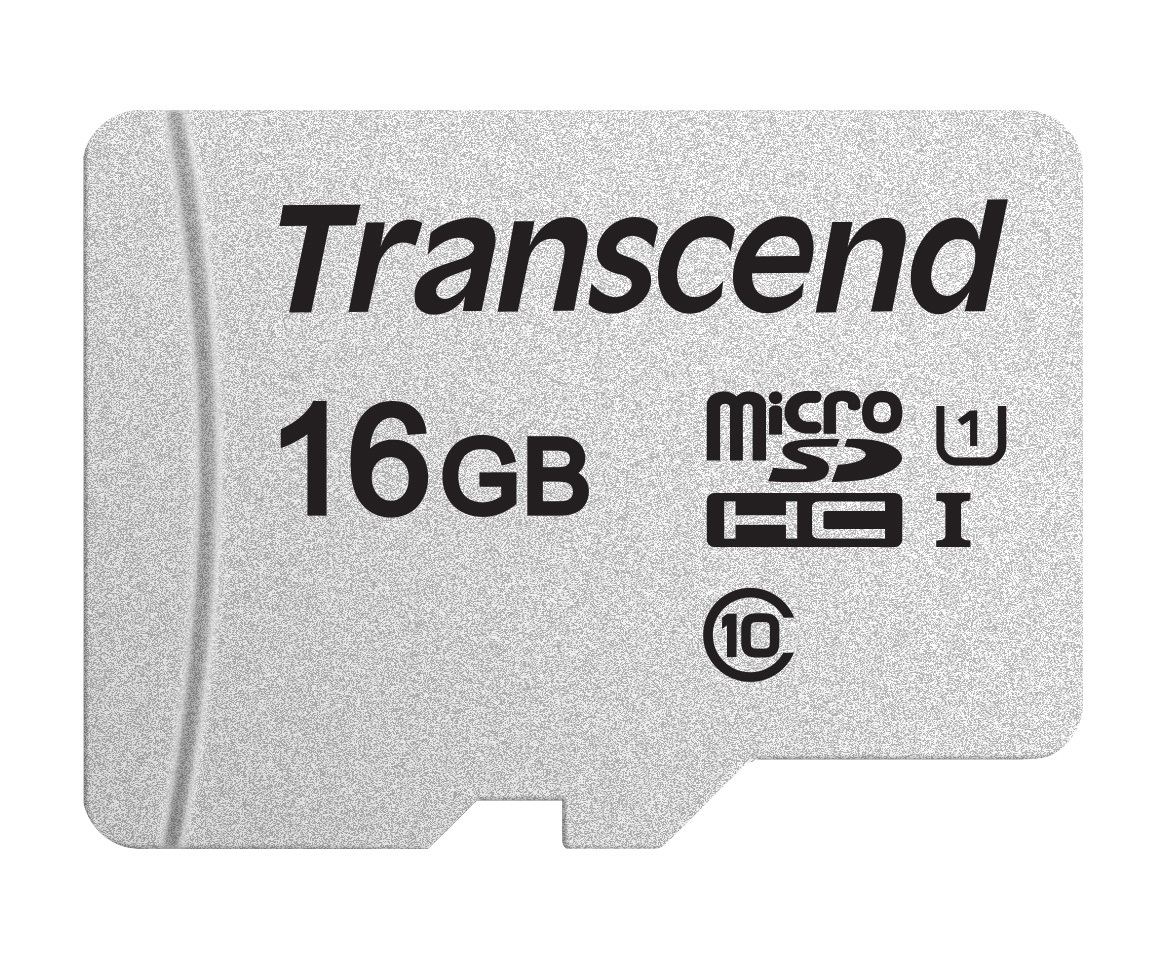 Transcend TS16GUSD300S Scheda MicroSDHC 16 GB Classe 10 UHS-I U1 con Velocità Fino a 95 MB/s