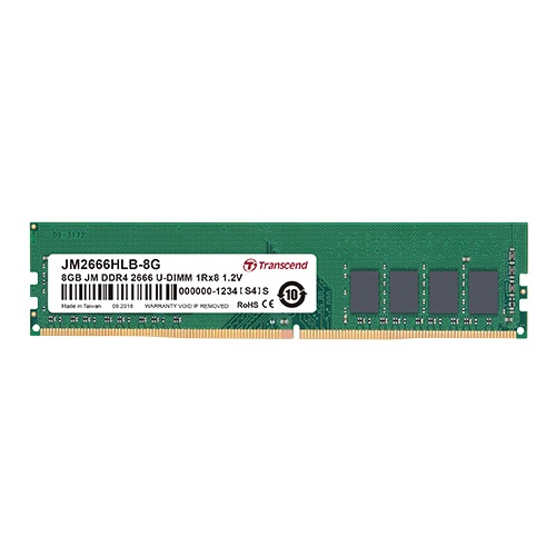 Transcend JM2666HLB-16G Memoria RAM 16 GB (2 x 8 GB) DDR4 2666 MHz U-DIMM 288-pin DIMM CL19