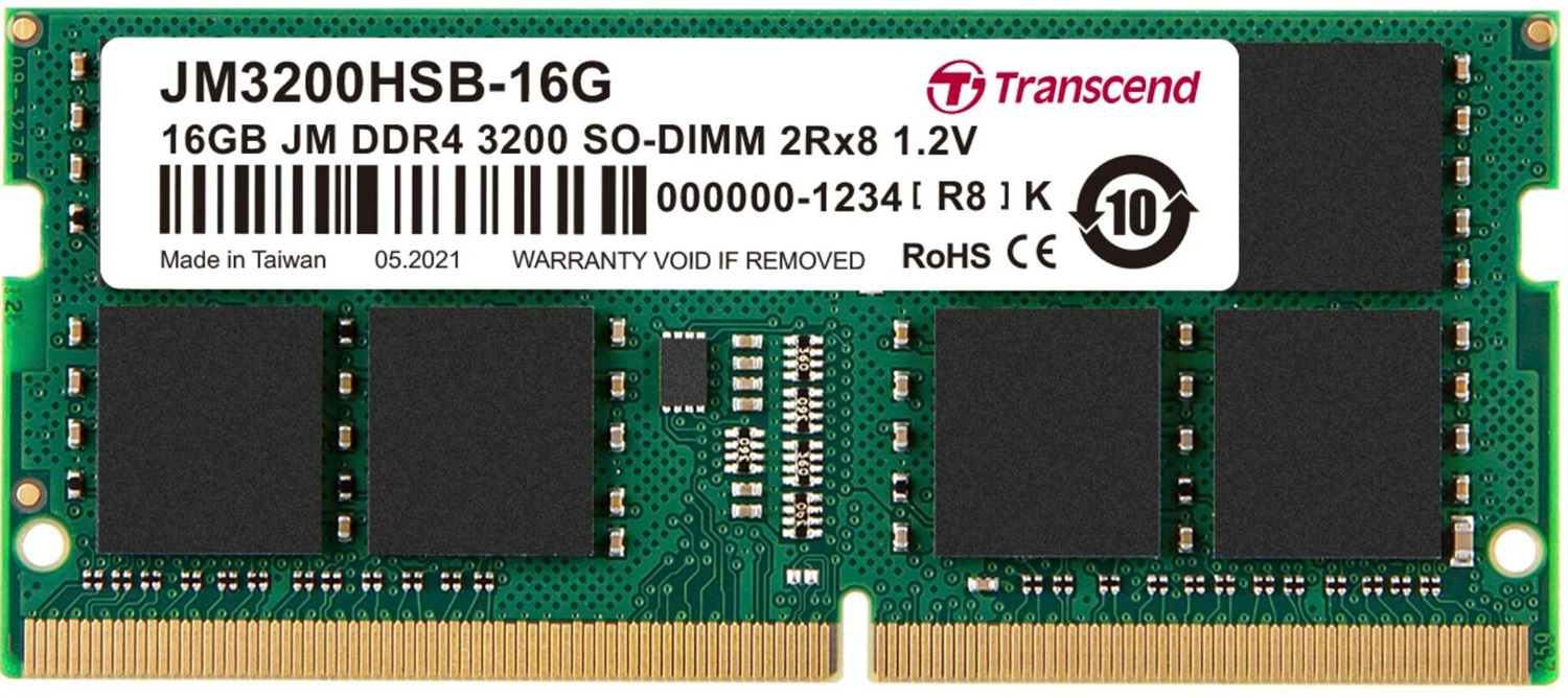 Transcend JetRam JM3200HSB-16G - Memoria RAM 16 GB DDR4 3200 MHz SO-DIMM 260 pin CL22