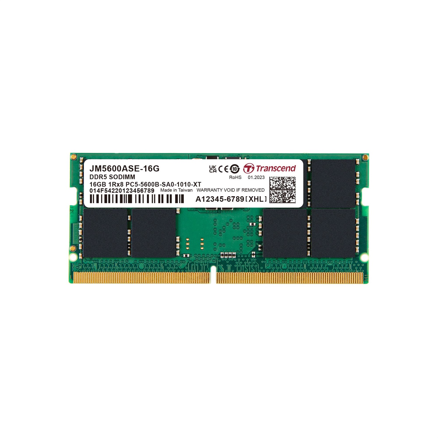 Transcend JetRam JM5600ASE-16G Modulo di Memoria SO-DIMM 16 GB DDR5 5600 MHz CL46