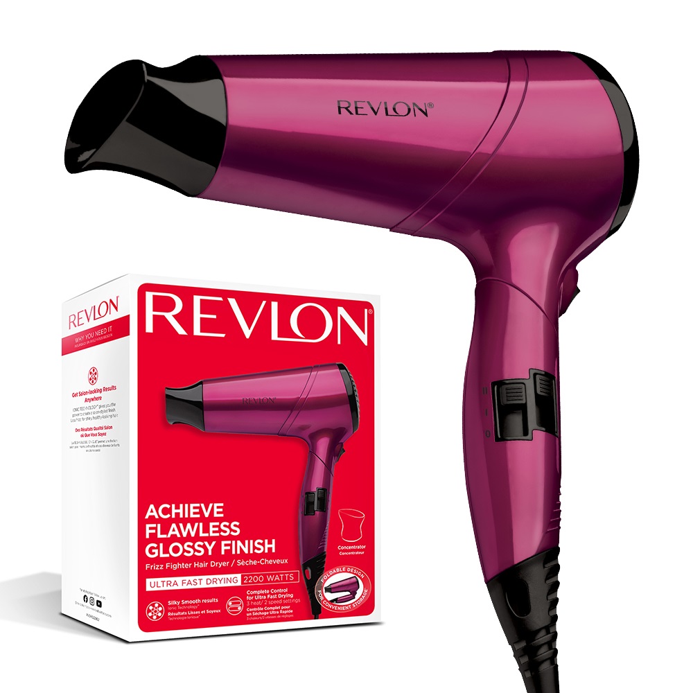 Revlon RVDR5229 Perfect Heat Frizz Fighter - Asciugacapelli 2200W con Tecnologia Ionica e Manico Pieghevole