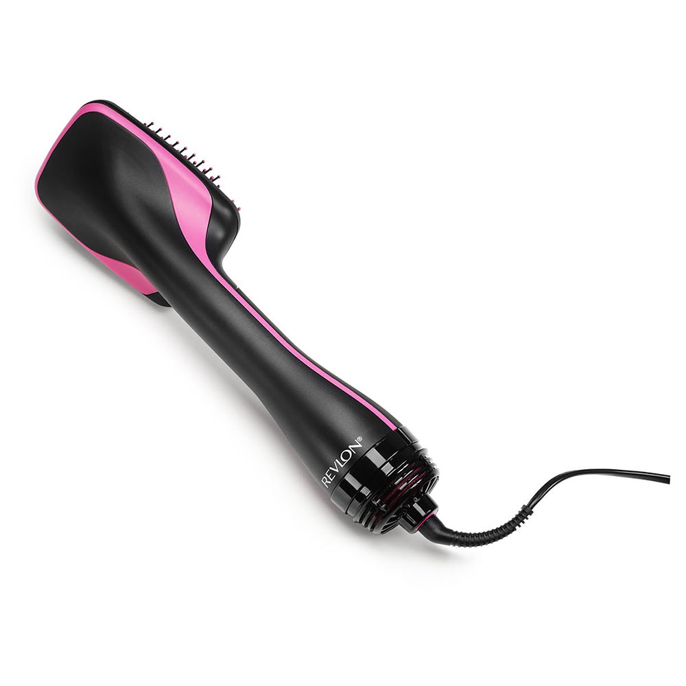 Revlon RVDR5212 Salon One-Step Asciugacapelli Lisciante - Spazzola ad Aria Calda 800W con Tecnologia agli Ioni, 2 Livelli di Temperatura, Colore Nero e Rosa