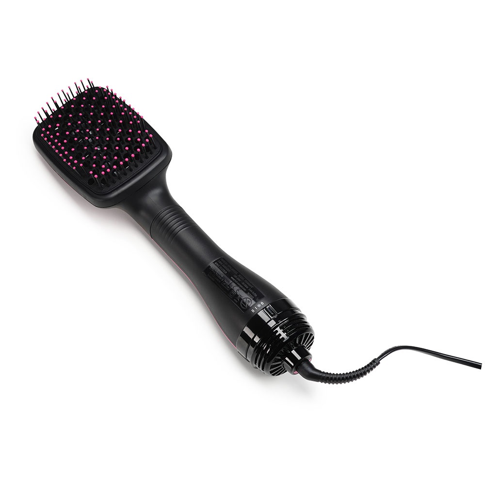 Revlon RVDR5212 Salon One-Step Asciugacapelli Lisciante - Spazzola ad Aria Calda 800W con Tecnologia agli Ioni, 2 Livelli di Temperatura, Colore Nero e Rosa