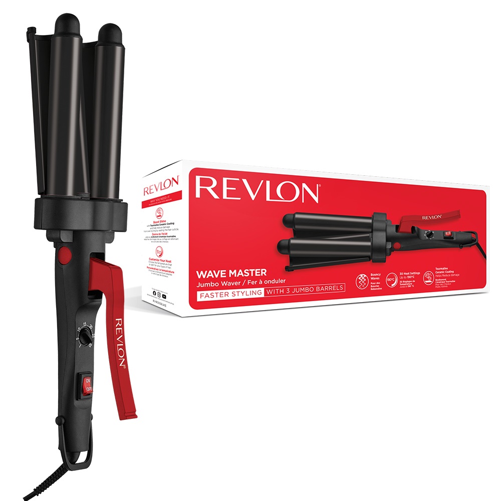 Revlon RVIR3056UKE Ferro Arricciacapelli Jumbo Waver in Ceramica Tourmaline per Onde Lucenti - Cavo da 2.5 m