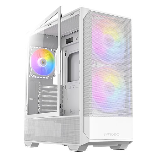 Antec NX416L White Midi Tower Bianco con Ventole ARGB e Pannello in Vetro Temperato