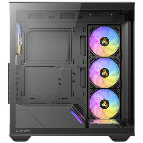 Antec C3 ARGB Midi Tower - Case da gioco in vetro temperato, Nero, compatibile con ATX/mATX/ITX, 4 ventole ARGB preinstallate
