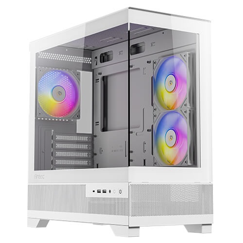 Antec CX500M RGB Mini Tower Bianco - Case Gaming Micro ATX con Vetro Temperato e Porte USB 3.0