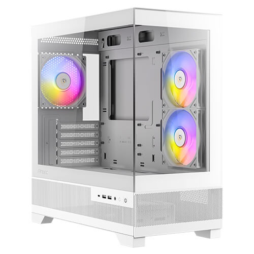 Antec CX500M RGB Mini Tower Bianco - Case Gaming Micro ATX con Vetro Temperato e Porte USB 3.0