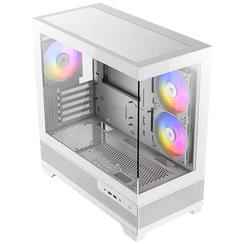 Antec CX500M RGB Mini Tower Bianco - Case Gaming Micro ATX con Vetro Temperato e Porte USB 3.0