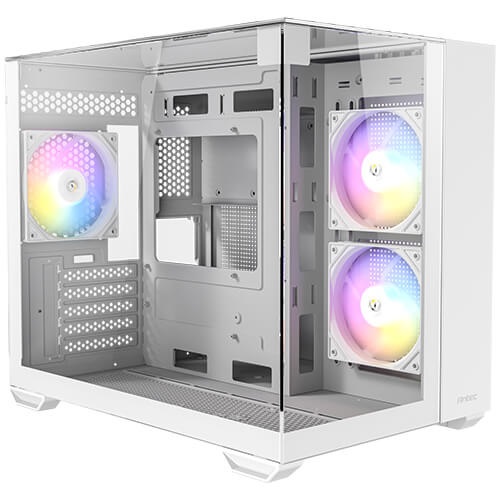 Antec CX600M Trio ARGB White - Mini Tower Trasparente con Illuminazione ARGB