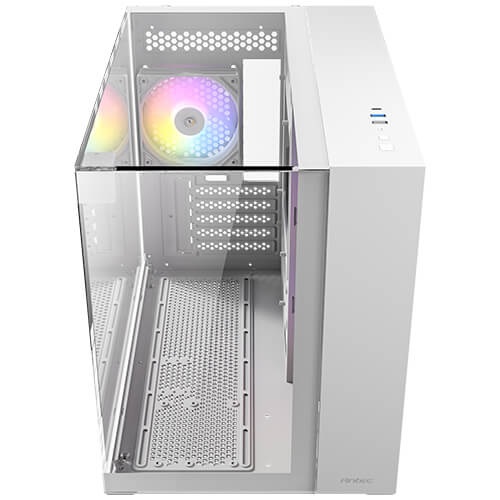 Antec CX600M Trio ARGB White - Mini Tower Trasparente con Illuminazione ARGB