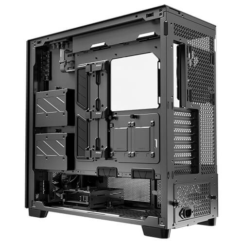 Antec Flux PRO EUV Full Tower Case - Vetro Temperato e Legno, Compatibile con ATX/EATX/ITX, 6 Ventole Pre-Installate