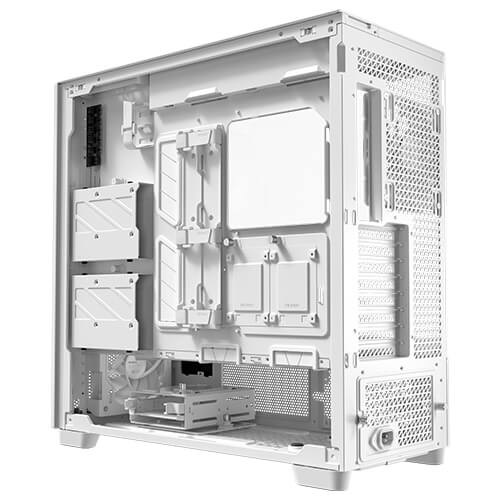 Antec Flux PRO Full Tower Bianco - Case Gaming con Vetro Temperato e 6 Ventole Incluse