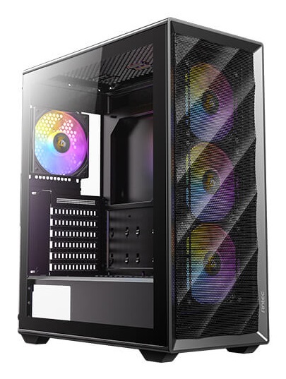 Antec AX85 ARGB Case Midi Tower con Vetro Temperato, 4 Ventole ARGB, Pannello Mesh, Compatibile ATX/mATX/Mini-ITX