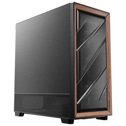 Antec FLUX SE Midi Tower Nero, Legno - Case PC E-ATX/ATX/mATX/Mini-ITX con Design Elegante e Ottima Ventilazione