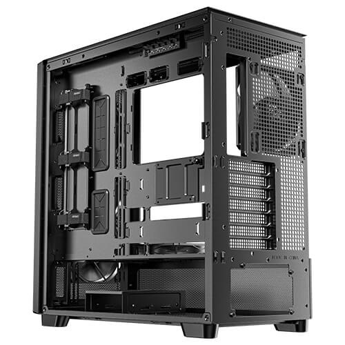 Antec FLUX SE Midi Tower Nero, Legno - Case PC E-ATX/ATX/mATX/Mini-ITX con Design Elegante e Ottima Ventilazione