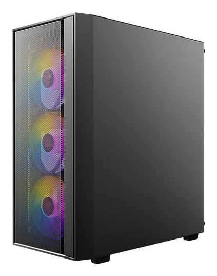 Antec AX65 ARGB Case Midi Tower Nero con Vetro Temperato, 4 Ventole ARGB, Supporto Raffreddamento Liquido fino a 360 mm