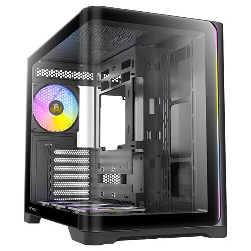 Antec C5 Curve ARGB Nero Midi Tower Case - 4 Ventole ARGB PWM, Porta Type-C 3.2 Gen 2, Vetro Temperato Curvo