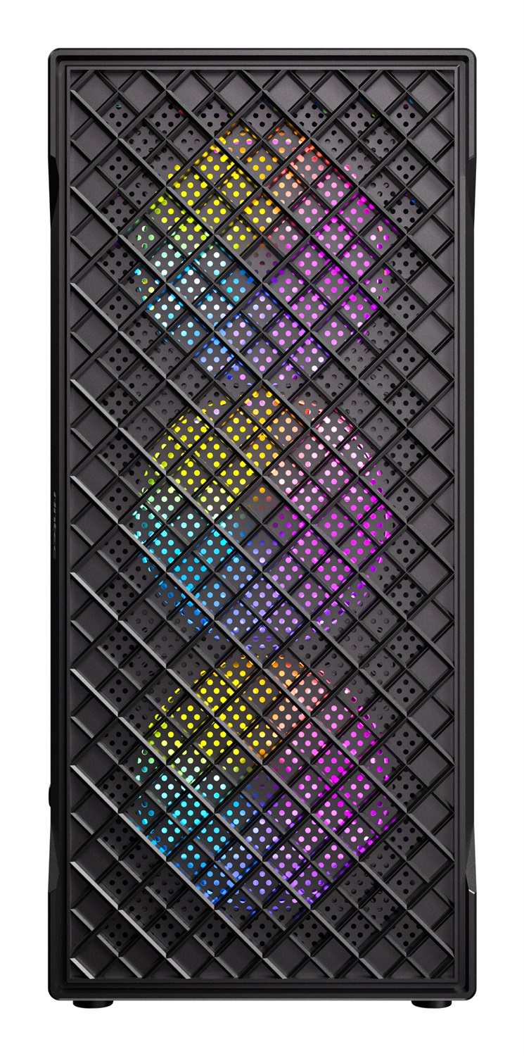 Antec VX-320 ARGB Case Midi-Tower Nero con Illuminazione Personalizzabile e Vetro Temperato