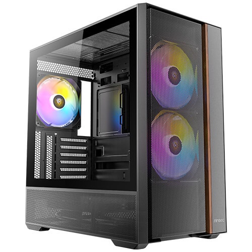 Antec Flux Rear - Case Midi Tower con Illuminazione ARGB e Pannello in Vetro Temperato