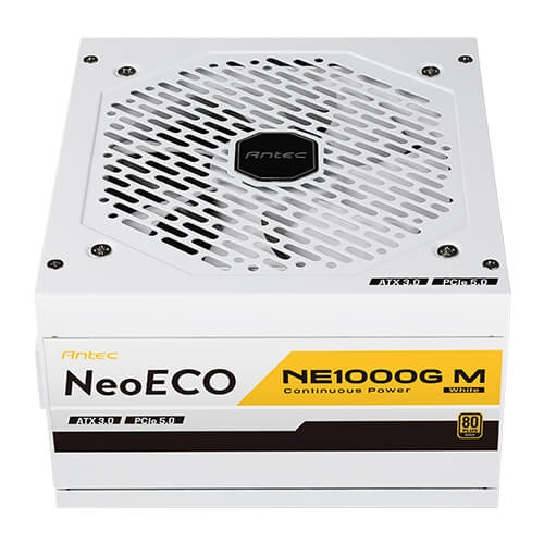 Antec Neo ECO Modular NE1000G M White ATX 3.0 Alimentatore per Computer 1000 W 20 4 pin, Fully Modular, 80PLUS Gold, PCIe 5.0 Ready