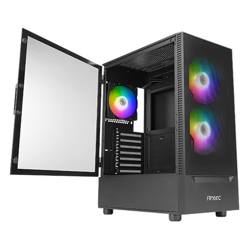 Antec NX410 Case Mid-Tower Nero con USB 3.0, Ampio Spazio per Unità e Compatibilità Radiatori