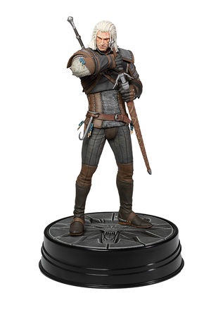 Dark Horse The Witcher 3: Wild Hunt - Statua Deluxe di Geralt (Hearts of Stone) con 2 teste intercambiabili, 24 cm