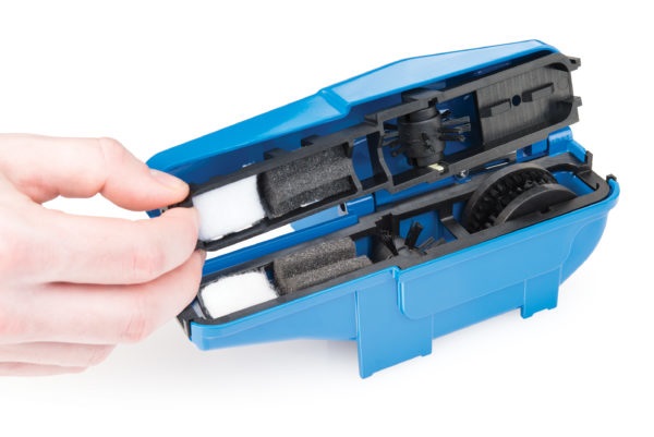 Park Tool CM-25 Professional Chain Scrubber - Attrezzo Unisex-Adulto, Blu con Manico in Alluminio e Custodia Resistente