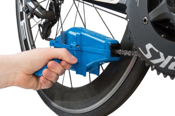 Park Tool CM-25 Professional Chain Scrubber - Attrezzo Unisex-Adulto, Blu con Manico in Alluminio e Custodia Resistente