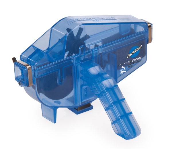 Park Tool CM-5.3 Scrubber a Catena a Ciclone Blu - Compatibile con Biciclette Multi-Velocità, Manico Robusto e Serbatoio per Liquido Sgrassante