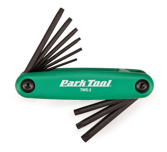 Park Tool TWS-2 Utensile Pieghevole Multitool Nero - Chiavi Torx e Manico Composito Resistente