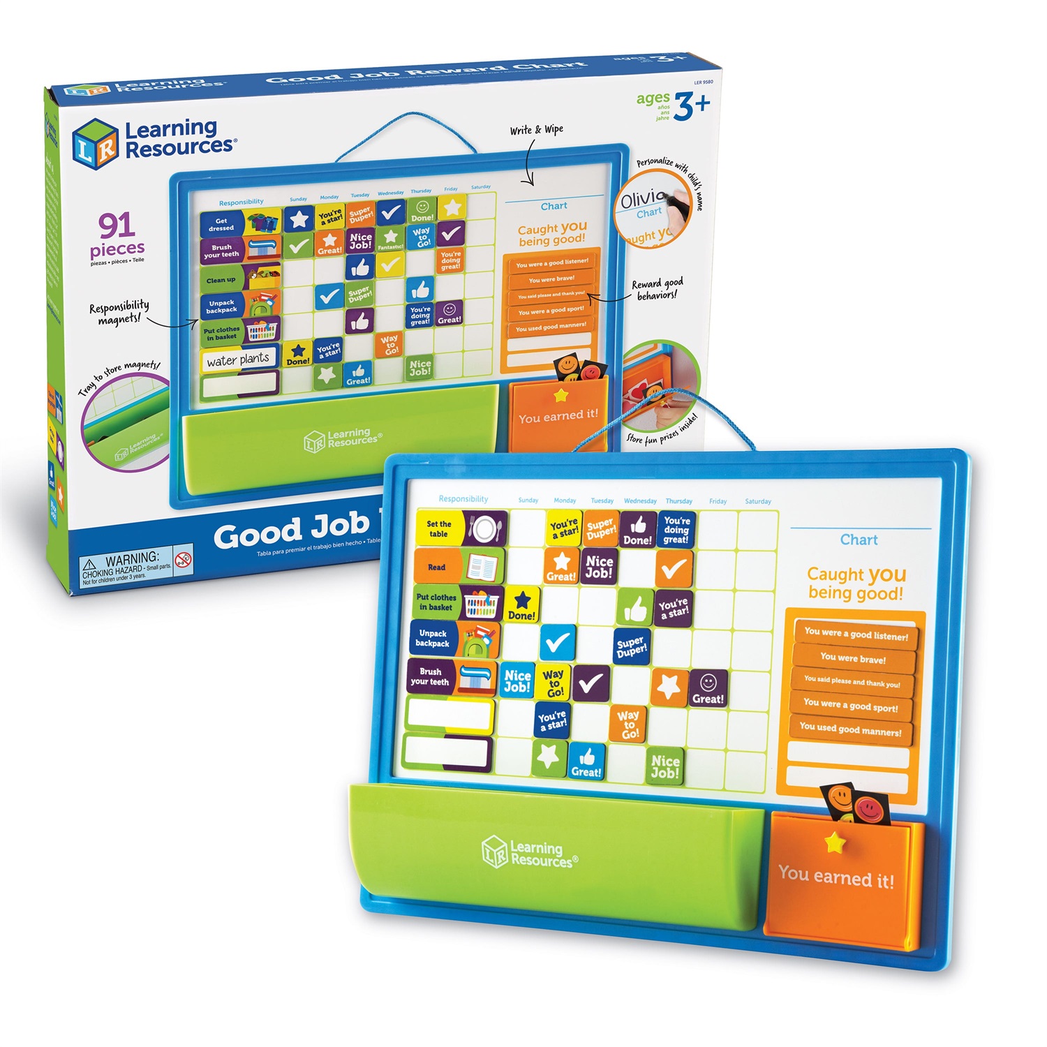 Learning Resources Tabella delle Ricompense Personalizzabile per Bambini - Sviluppa Abilità Sociali e Comportamento Positivo