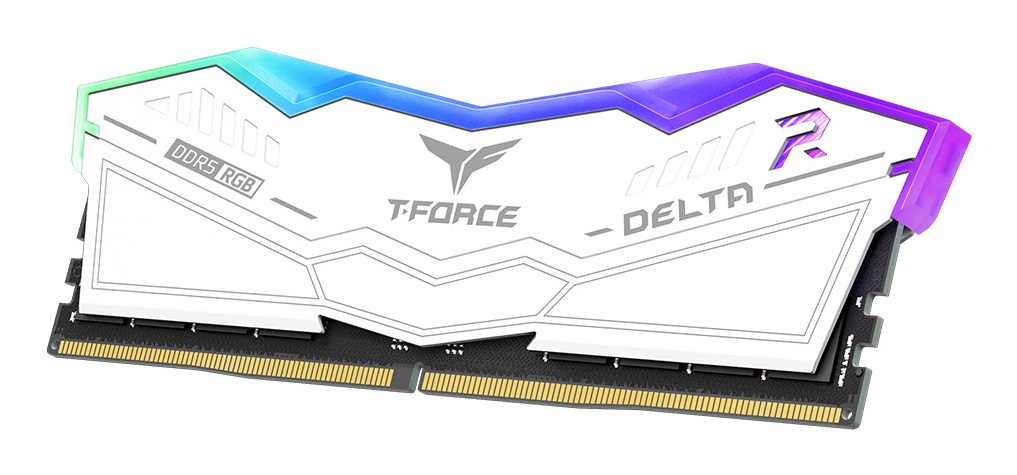 TEAMGROUP T-Force Delta RGB Memoria RAM 32 GB (2 x 16 GB) DDR5 6400 MHz PC5-51200 CL32 - XMP 3.0 Ready - Bianco