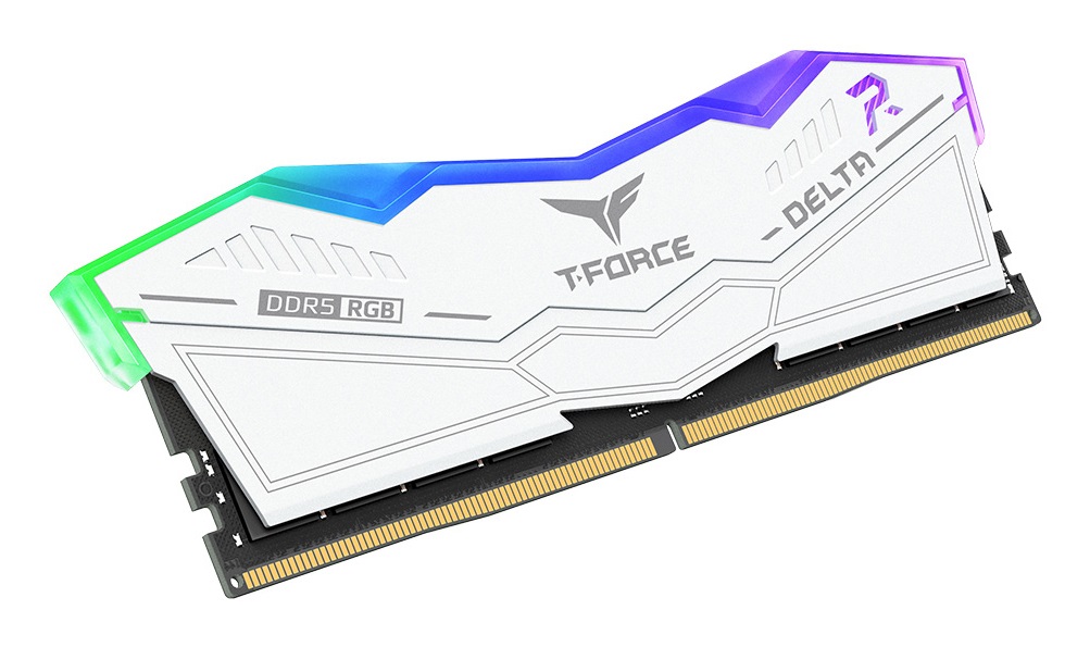 TEAMGROUP T-Force Delta RGB Memoria RAM 32 GB (2 x 16 GB) DDR5 6400 MHz PC5-51200 CL32 - XMP 3.0 Ready - Bianco