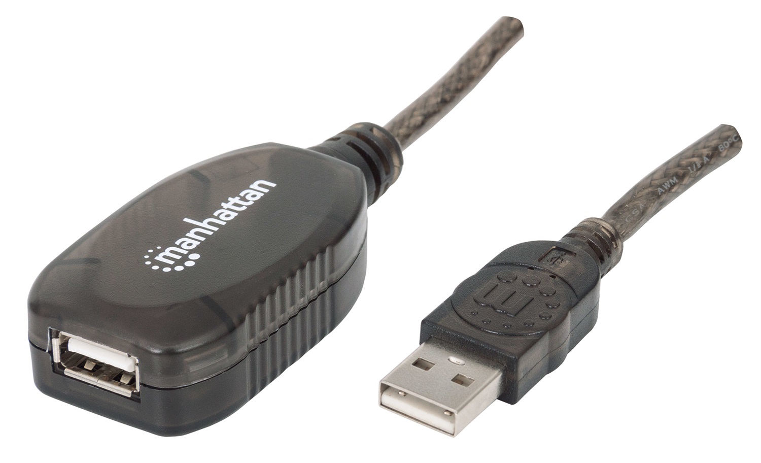 Manhattan 150958 Prolunga Attiva USB 2.0 20 m USB A Nero - Velocità fino a 480 Mbit/s