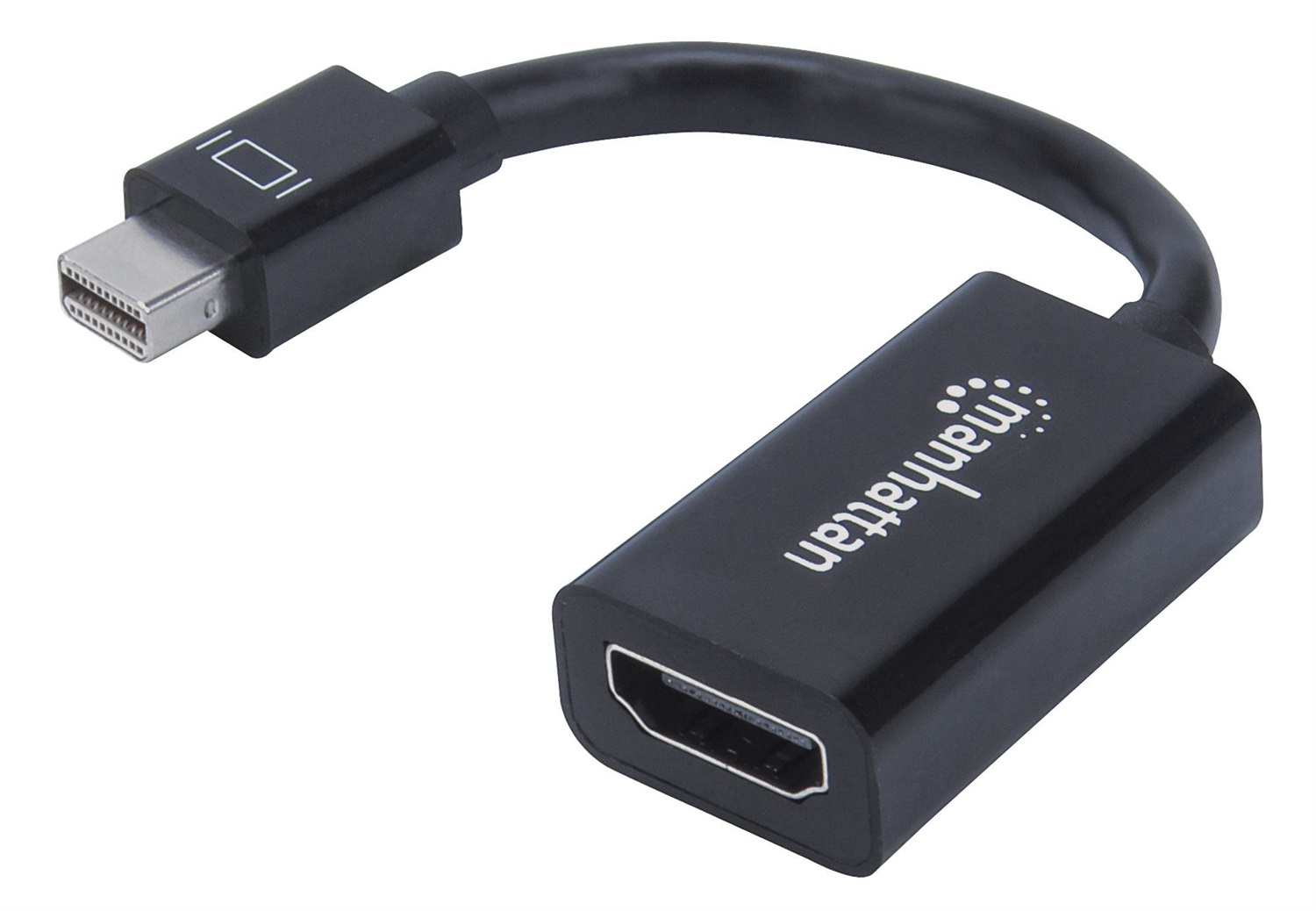 MANHATTAN IADAP MDP-HDMIF12M - Adattatore Mini DisplayPort a HDMI Passivo 0,12 m Nero - Supporto 1080p e 10.8 Gbps