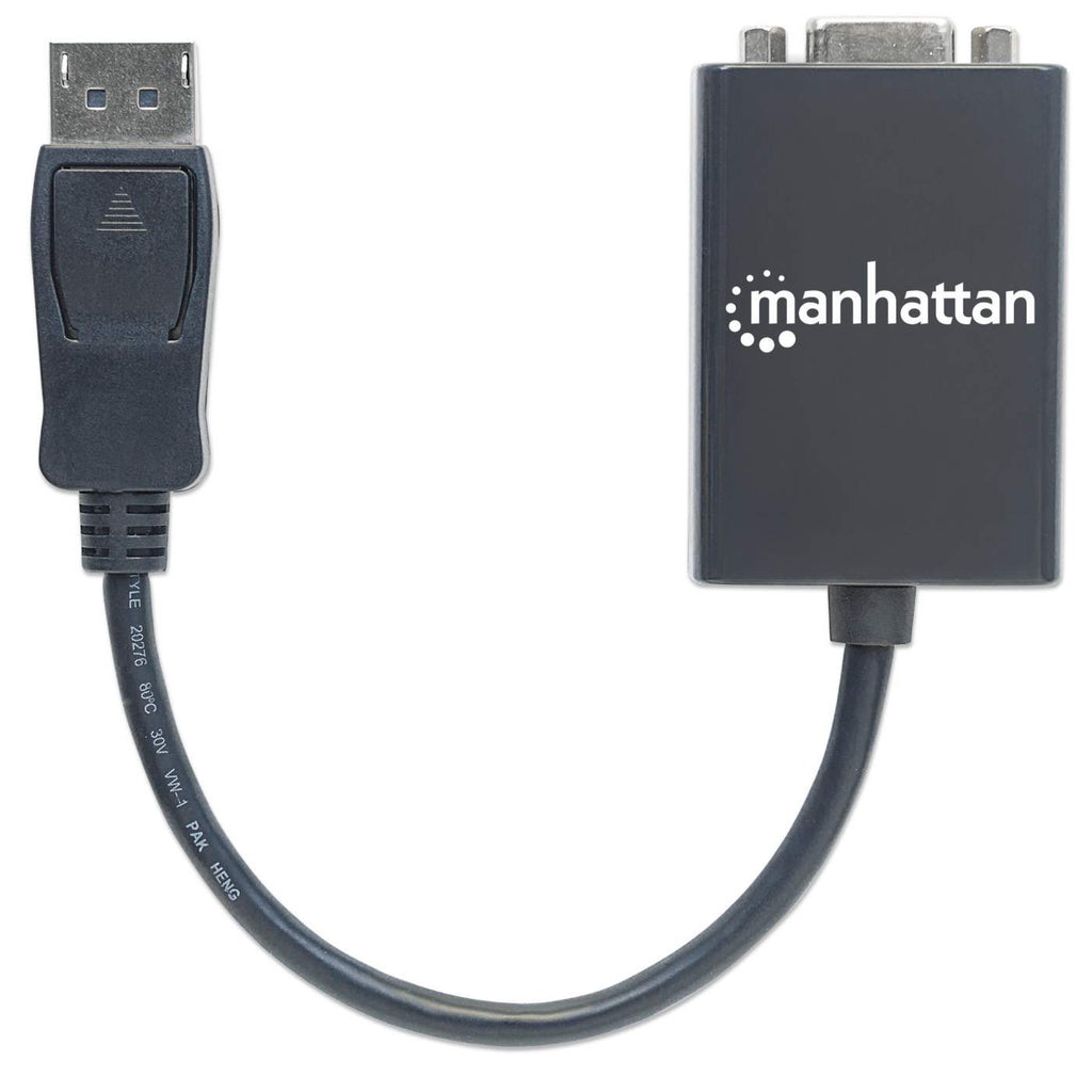 Manhattan 151962 Adattatore Video 0,15 m DisplayPort a VGA (D-Sub) Nero Maschio-Femmina Dritto
