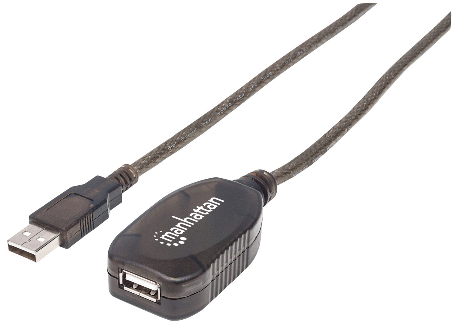 Manhattan 152365 Cavo Prolunga Attivo USB 2.0 15 m - Estensione Segnale Fino a 480 MBps con Chip Integrato