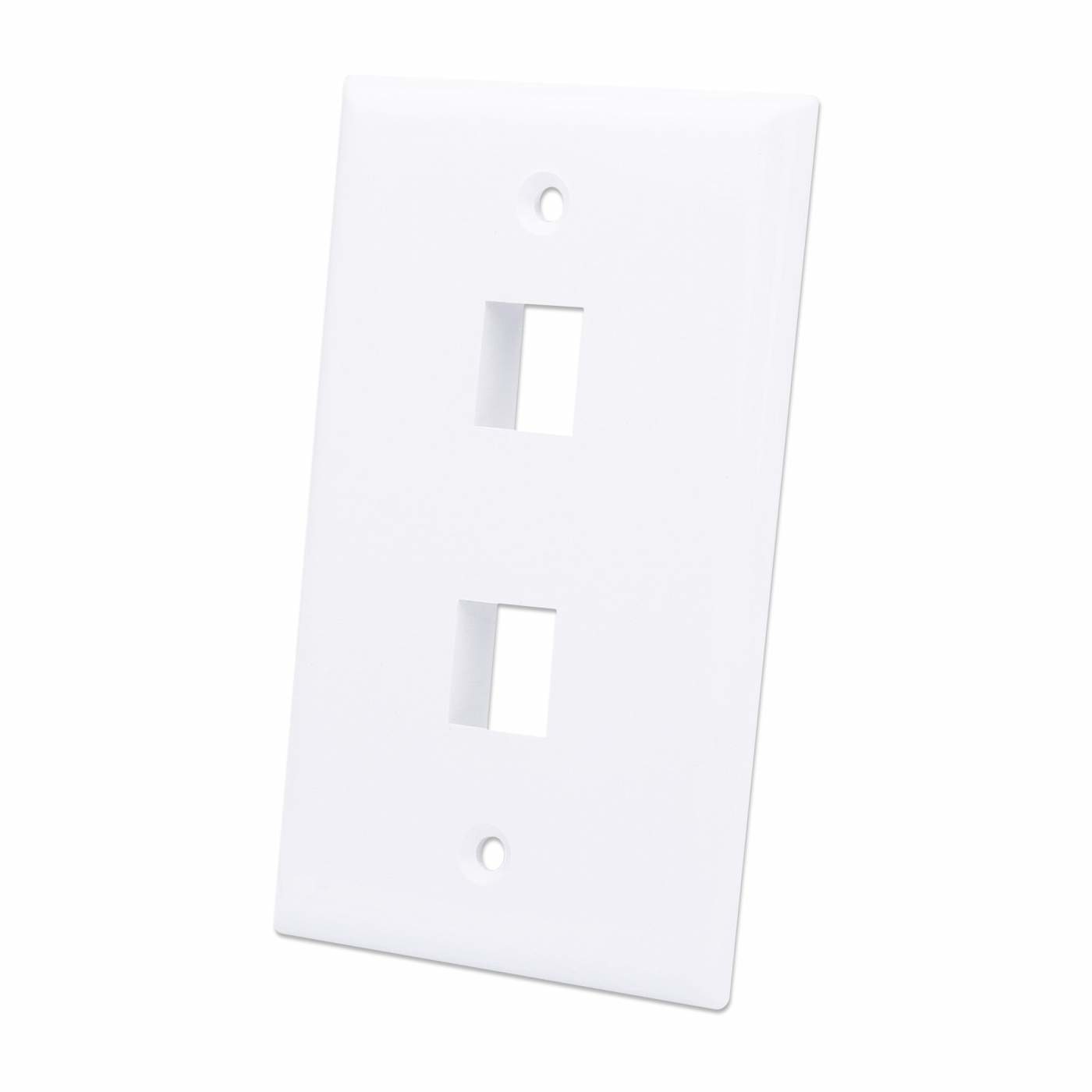 Intellinet 163293 - Placca porta frutti 2 posti mod. 503 Bianco per montaggio su parete