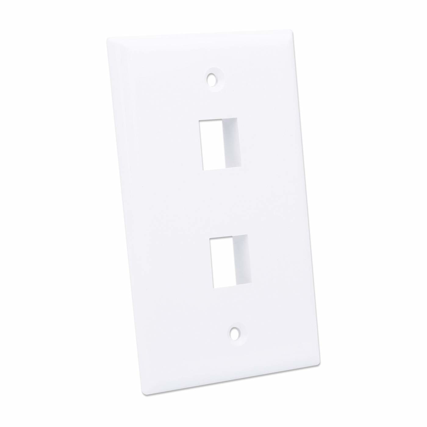 Intellinet 163293 - Placca porta frutti 2 posti mod. 503 Bianco per montaggio su parete