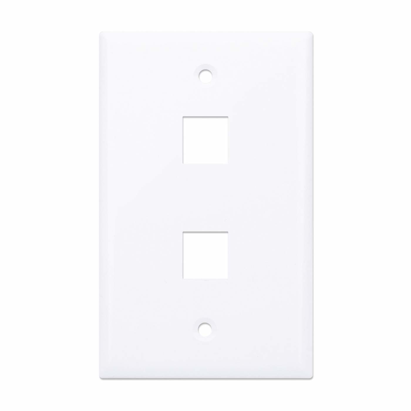 Intellinet 163293 - Placca porta frutti 2 posti mod. 503 Bianco per montaggio su parete