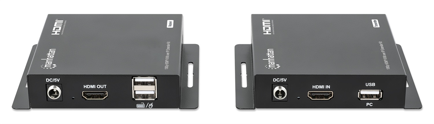 Manhattan 208413 Moltiplicatore AV - Trasmettitore e Ricevitore AV Nero