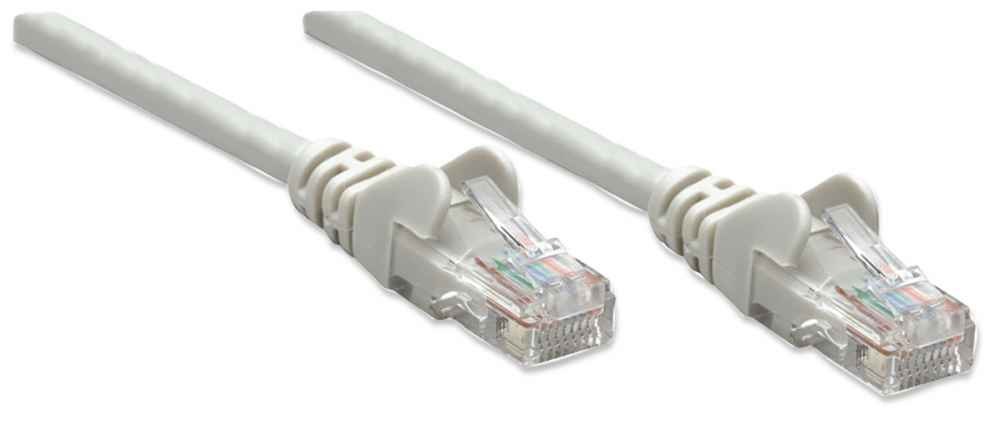 Intellinet Cavo di rete Patch Cat6 U/UTP Grigio 0,5 m con connettori RJ45 Maschio, Rame, PVC, 10/100/1000 Mbps