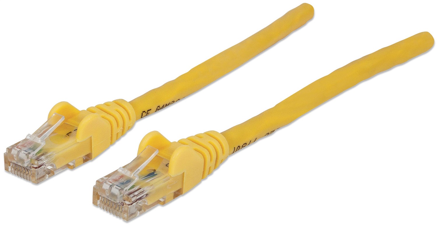 Intellinet Cavo di rete Patch Cat. 6 UTP Giallo 0,5m - Rame 100%, RJ45, Velocità 10/100/1000 Mbps