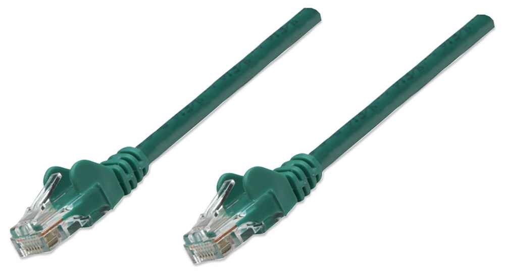 Intellinet Cavo di rete Patch Cat. 6 Verde UTP 0,5m - Rame 100%, RJ45, Velocità 10/100/1000 Mbps