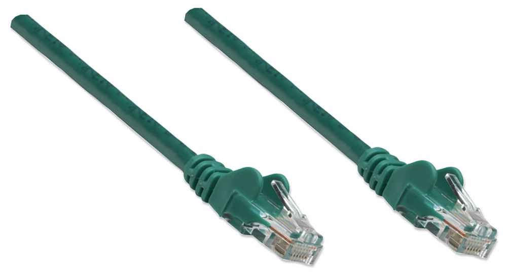Intellinet Cavo di rete Patch Cat. 6 Verde UTP 0,5m - Rame 100%, RJ45, Velocità 10/100/1000 Mbps