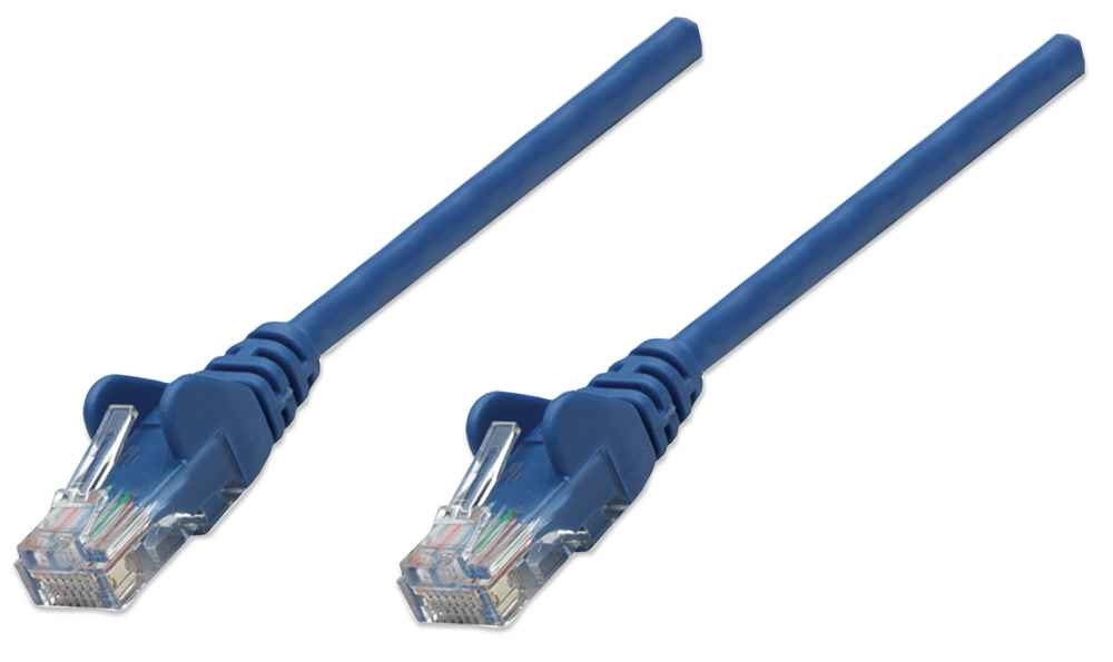 Intellinet Cavo di rete Patch Cat. 6 Blu UTP 0,5m - Rame 100%, RJ45, Velocità 10/100/1000 Mbps